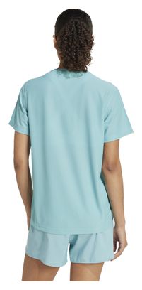 Camiseta de manga corta adidas Performance Own the Run Azul, Mujer
