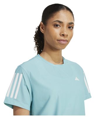 Camiseta de manga corta adidas Performance Own the Run Azul, Mujer