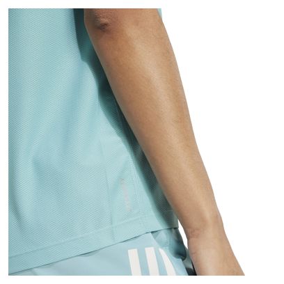 Camiseta de manga corta adidas Performance Own the Run Azul, Mujer