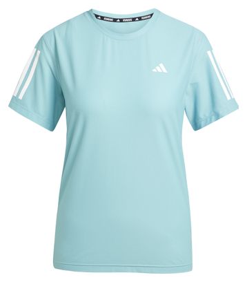 Camiseta de manga corta adidas Performance Own the Run Azul, Mujer
