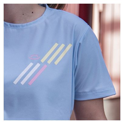 BV Sport Light lichtblauw/geel uniseks shirt met korte mouwen