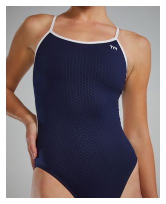 Costume da bagno donna Tyr Hexa Trinityfit Navy/Bianco