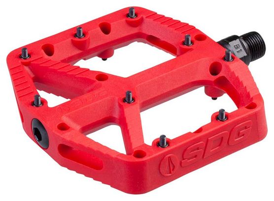 SDG Comp Flat Pedals Red