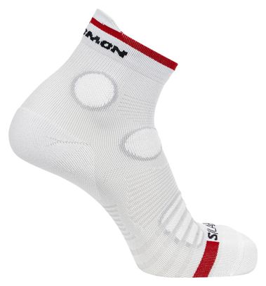 Salomon S/LAB Pulse Ankle Socken Weiß Rot Unisex