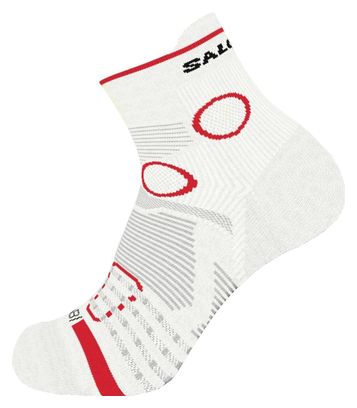 Chaussettes Salomon S/LAB Pulse Ankle Blanc Rouge Unisex