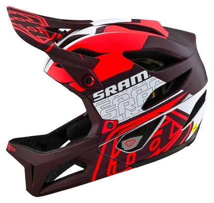 Casco Integral Troy Lee Designs Stage Mips Sram Vector Rojo