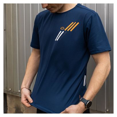 BV Sport Light Navy/Orange Uniseks trui met korte mouwen