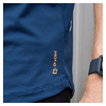 BV Sport Light Navy/Orange Uniseks trui met korte mouwen