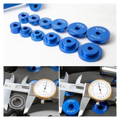 Kit Professionnel d’Installation de Roulements pour Vélo avec boîte - Compatible Moyeu de Roue