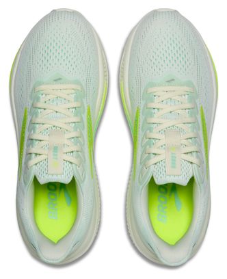 Brooks Ghost 17 Running Shoes, White/Green, Women's