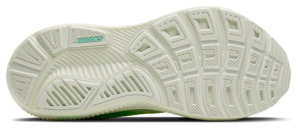 Brooks Ghost 17 Running Shoes, White/Green, Women's