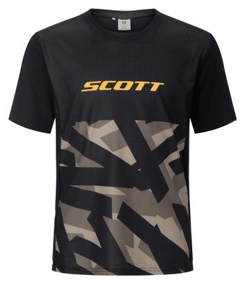 Maglia a maniche corte Scott Vertic Delta nera per bambino