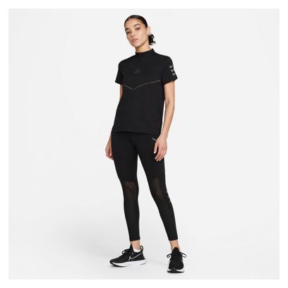 Maglia manica corta Nike Dri-Fit ADV Run Division da donna nera