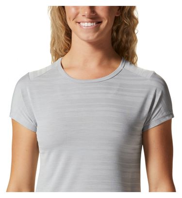 T-Shirt Mountain Hardwear Mighty Stripe Gris Femme