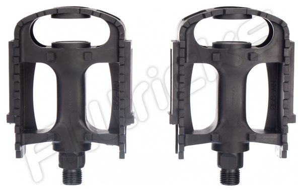 Coppia pedali GNK MTB / City Flat 9/16 Corpo in plastica nera