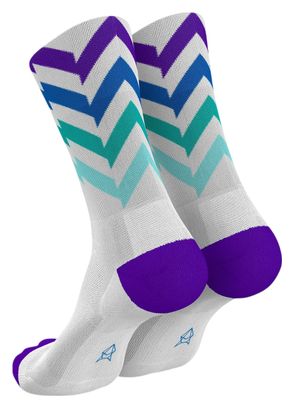 Incylence Waves Socks - White/Purple
