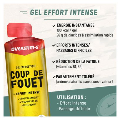 Gel énergétique Overstims Coup de Fouet Citron - 34g