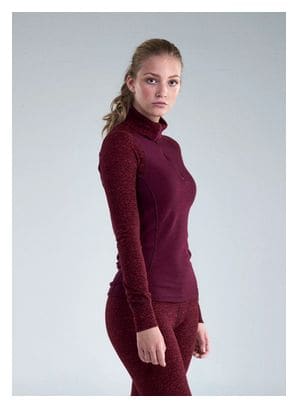 Unterhemd Devold Duo Active Merino 205 Z.Neck Red Damen
