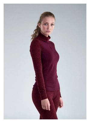 Unterhemd Devold Duo Active Merino 205 Z.Neck Red Damen