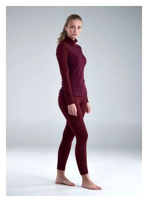 Unterhemd Devold Duo Active Merino 205 Z.Neck Red Damen