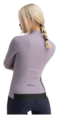 Maillot vélo thermique manches longues femme Cyclisme M7 Vivione Lavande