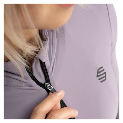 Maillot vélo thermique manches longues femme Cyclisme M7 Vivione Lavande