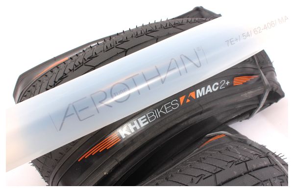Pneus BMX 2x MAC2+ pliables + 2x chambre à air Schwalbe Aerothan
