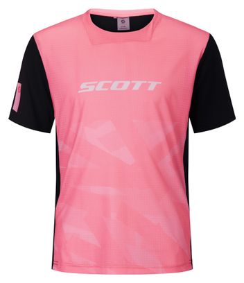 Maglia a maniche corte Scott Vertic Delta rosa per bambino