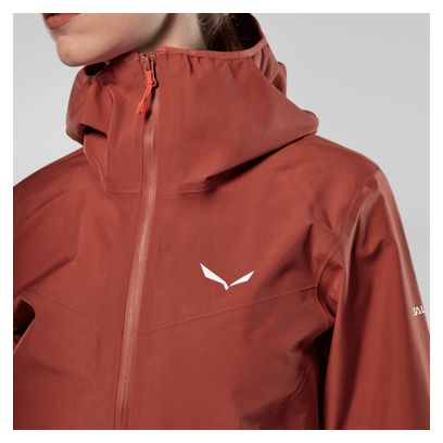 Wasserdichte Jacke Salewa Puez Gore-Tex 3L Rot Damen