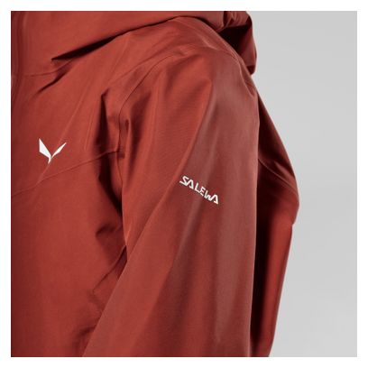 Wasserdichte Jacke Salewa Puez Gore-Tex 3L Rot Damen