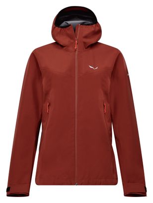 Wasserdichte Jacke Salewa Puez Gore-Tex 3L Rot Damen