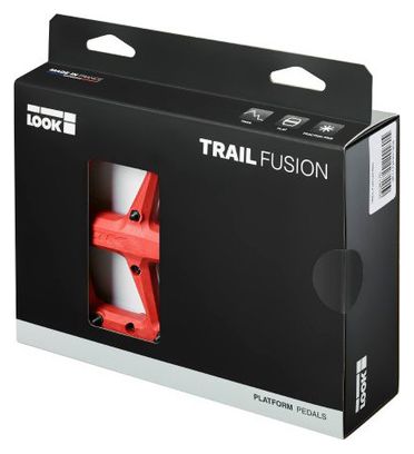 Paire de Pédales Plates Look Trail Fusion Rouge