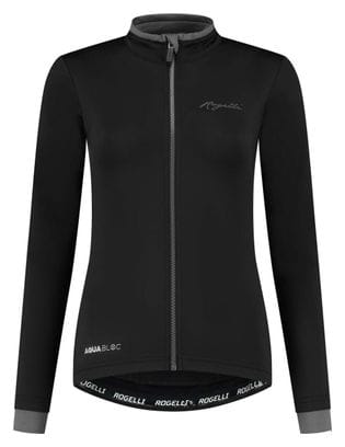 Maillot Manches Longues Velo Rogelli Essential - Femme - Noir