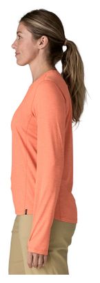 Camiseta de manga larga Patagonia Capilene Cool Sun naranja para mujer