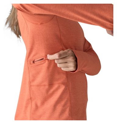 Camiseta de manga larga Patagonia Capilene Cool Sun naranja para mujer