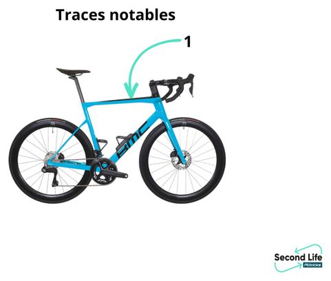 Prodotto ricondizionato - Bicicletta da strada BMC Teammachine SLR01 Tre Shimano Ultegra Di2 12V 700 mm Blu Turchese 2023