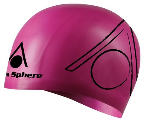 Aquasphere Tri Cap Pink / Schwarz Badekappe