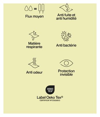 Short Menstruel - Flux moyen - Noir