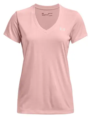 Camiseta de manga corta Under Armour Tech Twist rosa para mujer