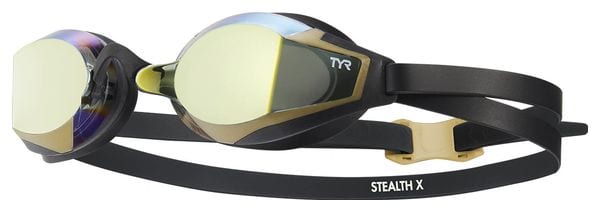 Gafas de natación Tyr Stealth-X Mirrored PerformanceOro/Negro