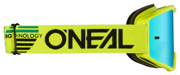 O'Neal B-10 Solid Yellow Goggle Radium Blue Lens