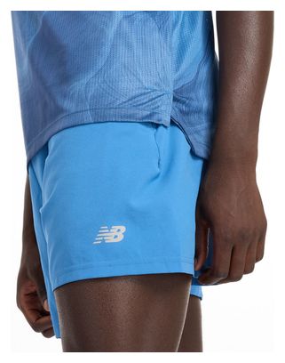 Maglia a maniche corte da uomo stampata New Balance Athletics Blue