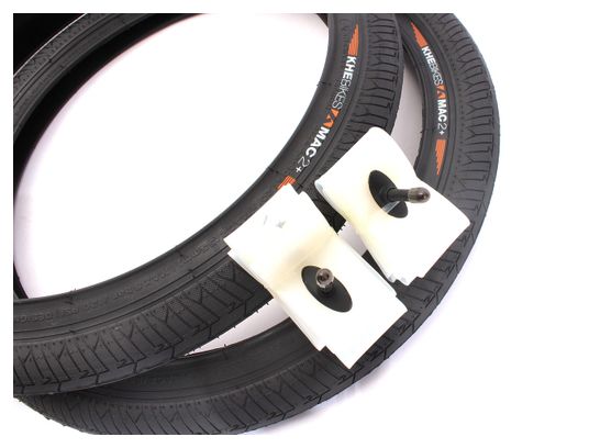 Pneus BMX 2x MAC2+ fil noir + 2x chambre à air Schwalbe Aerothan