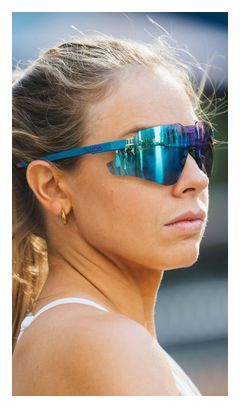 Gafas unisex KOO Nebula Teal Matt / Dark Turquoise Mirror