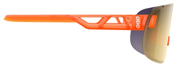 POC Elicit Sunglasses, Orange Translucent/Clarity Road, Partly Sunny Gold