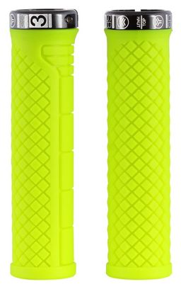 Paire de Grips SB3 Shark Jaune Fluo / Noir