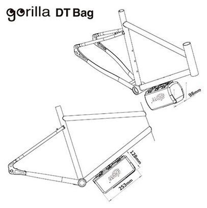 Dom Gorilla Downtube Rahmentasche Schwarz