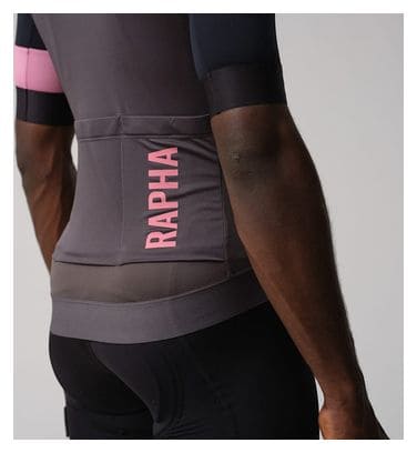 Maillot Manches Courtes Rapha Pro Team Training Gris/Rose