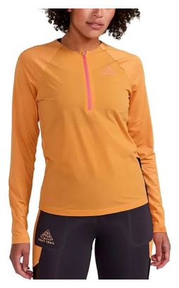 Craft Pro Trail Wind Oranje Dames Trui met lange mouwen