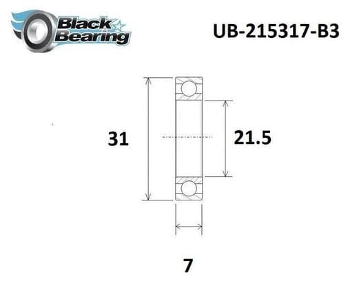 Roulement B3 - Blackbearing - 21 5x31x7 2rs - 21 5 x 31 x 7 mm